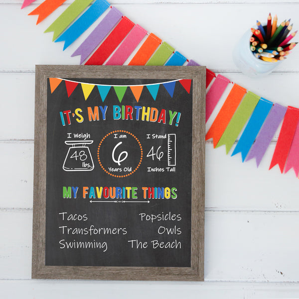 Additional Insert: Birthday Board - Bright Colors