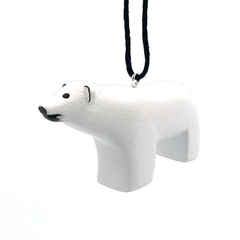 Polar Bear Balsa Wood Ornament