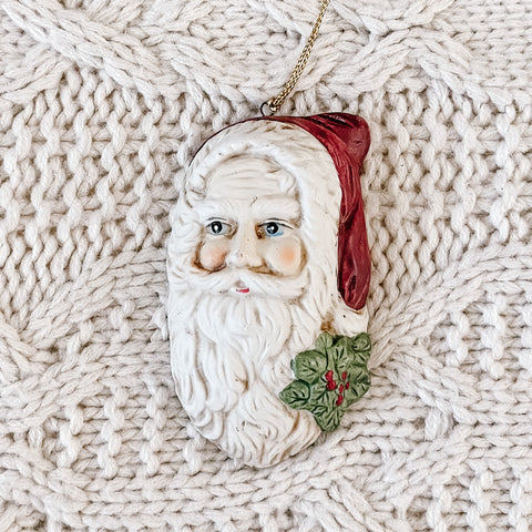 Vintage Kris Kringle Ceramic Ornament