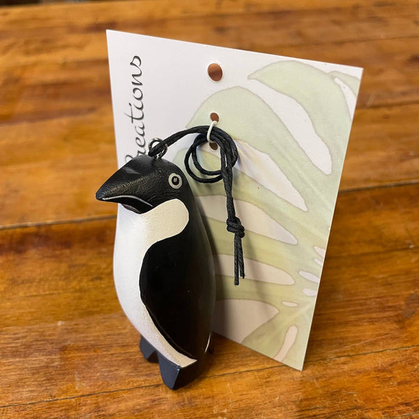 Penguin Balsa Wood Ornament