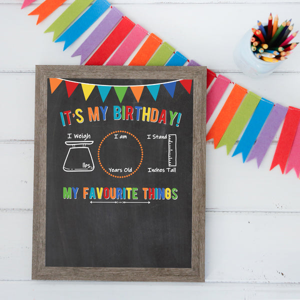 Additional Insert: Birthday Board - Bright Colors