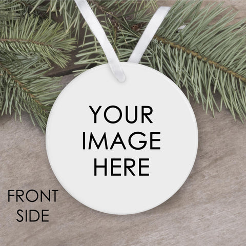 Custom Metal Holiday Ornament - Circle Shape (Groups of 10) - B2BW