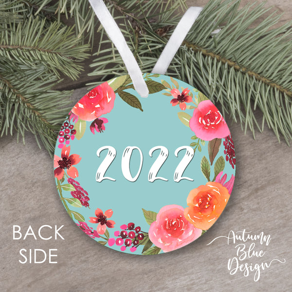 Baby's First Christmas 2025 - Floral Wreath - B2BW