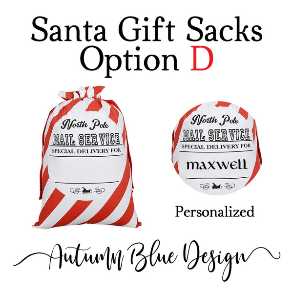 Personalizable Santa Gift Sack - Option D