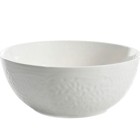 Embossed Lace Farmhouse 10” Serving Bowl - Cream