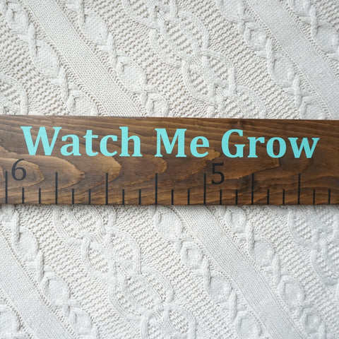 Watch Me Grow Medium Brown - Growth Chart Ruler
