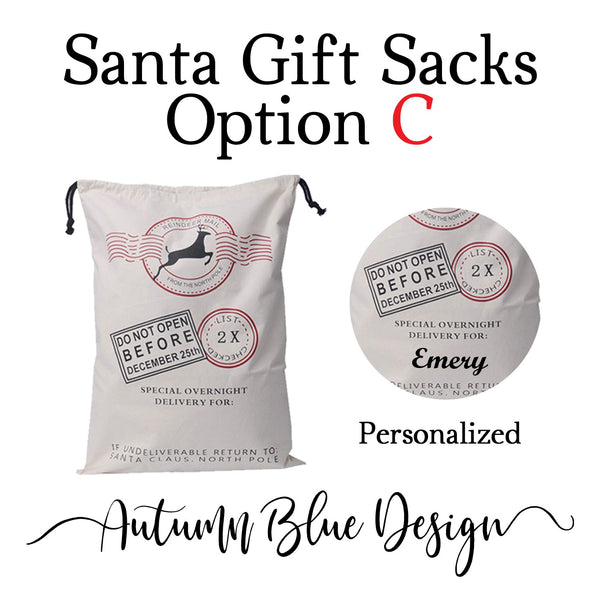 Personalizable Santa Gift Sack - Option C