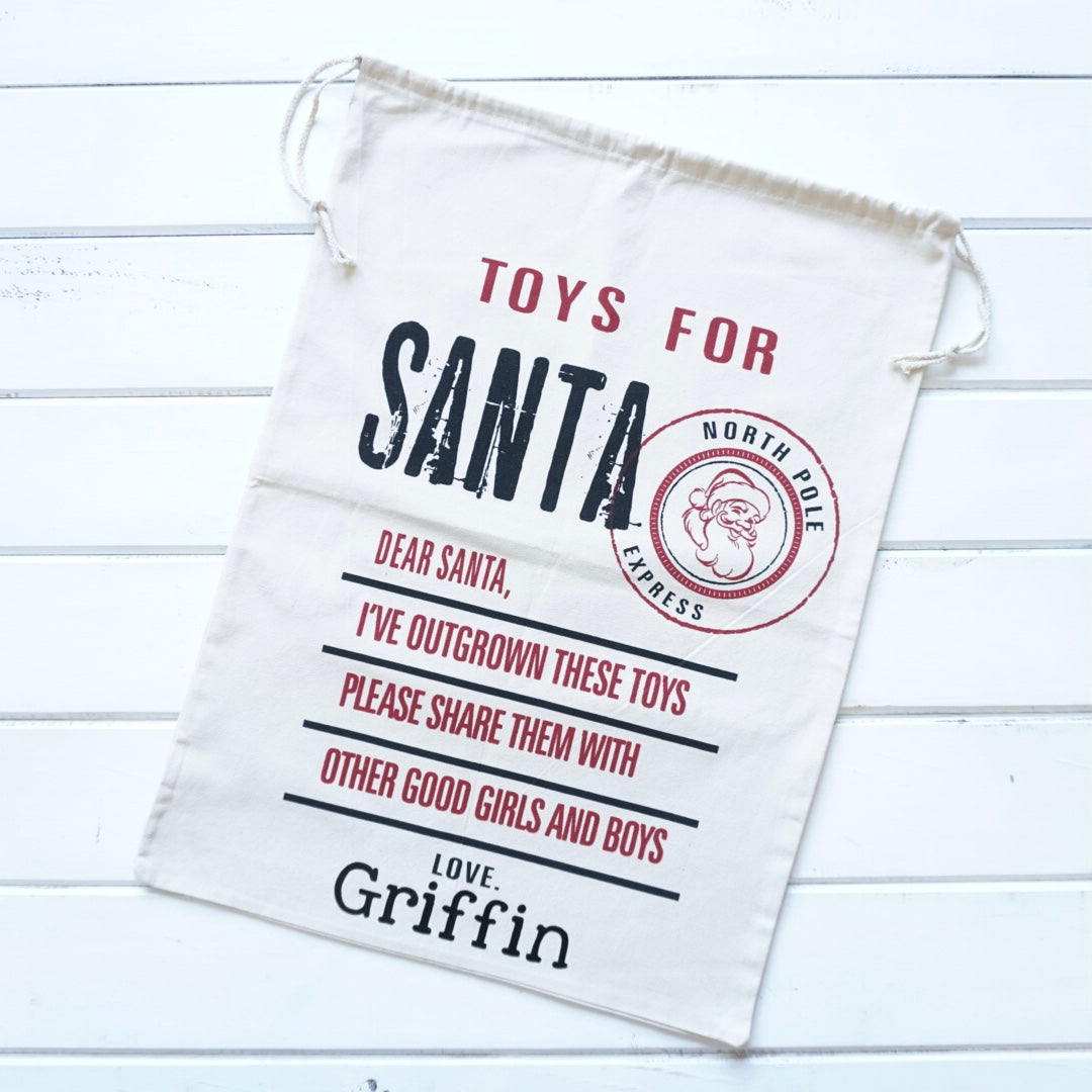Personalizable Toy Donation Sack - Option F